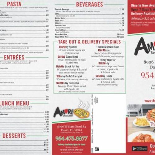 amorepizza menu
