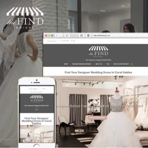 Bridal retail website design example