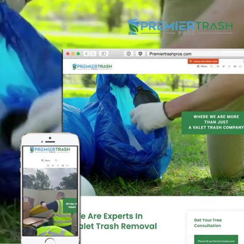 Premiere Trash Pros website design example