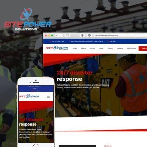 Site Power Solutions website design example
