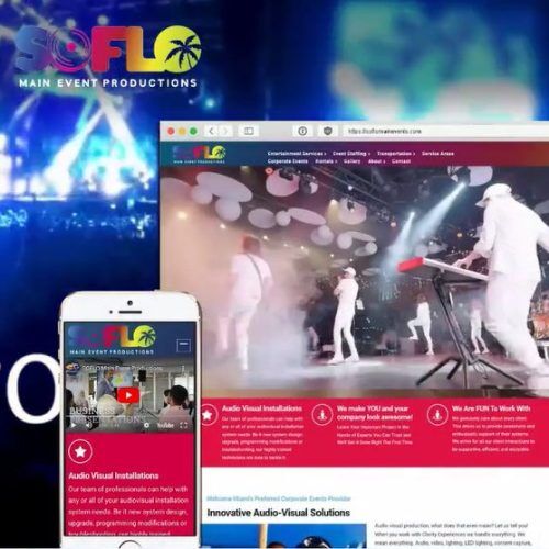 Soflo Main Event Productions website design example